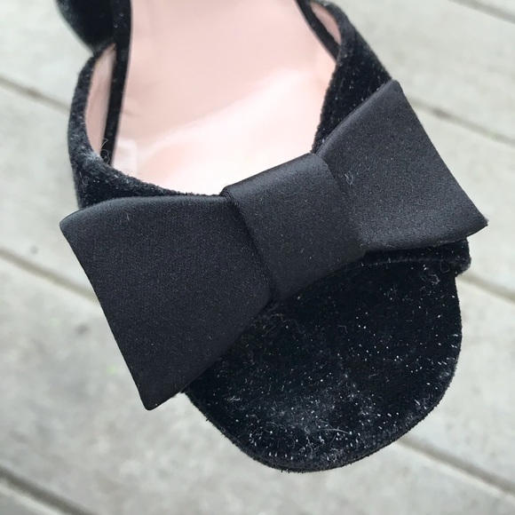 Kate Spade NY Briana Sparkle Velvet Block Slingback Platform Heels Size 6.5 - Picture 10 of 16
